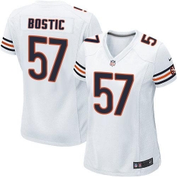 Nike NFL Chicago Bears #57 Jon Bostic White Women's Elite Road Jersey