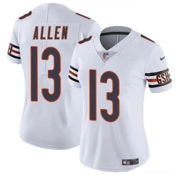 Women Chicago Bears 13 Keenan Allen White 2024 Vapor Stitched Jersey