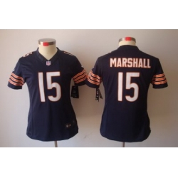 Women Nike Chicago Bears #15 Marshall Blue Color[NIKE LIMITED Jersey]