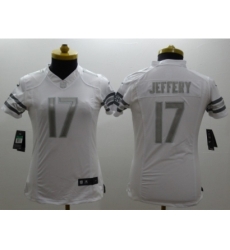 Women Nike Chicago Bears #17 Jeffery Platinum White Jerseys