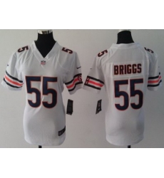 Women Nike Chicago Bears #55 Lance Briggs White NFL Jerseys