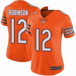 Womens Nike Chicago Bears 12 Allen Robinson Limited Orange Rush Vapor Untouchable NFL Jersey