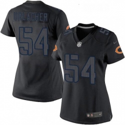 Womens Nike Chicago Bears 54 Brian Urlacher Limited Black Impact NFL Jersey