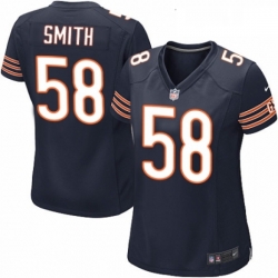 Womens Nike Chicago Bears 58 Roquan Smith Game Navy Blue Team Color NFL Jersey