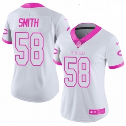 Womens Nike Chicago Bears 58 Roquan Smith Limited Pink Rush Fashion NFL Jersey