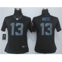 nike women nfl jerseys chicago bears 13 white black[nike impact limited][white]