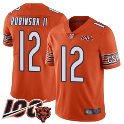 Youth Chicago Bears 12 Allen Robinson Orange Alternate 100th Season Limited Football Jersey