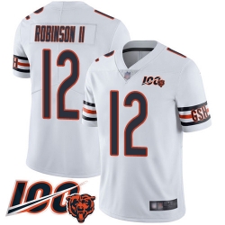 Youth Chicago Bears 12 Allen Robinson White Vapor Untouchable Limited Player 100th Season Football Jersey 