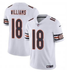 Youth Chicago Bears 18 Caleb Williams White 2024 Draft Vapor Stitched Football Jersey