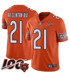 Youth Chicago Bears 21 Ha Ha ClintonDix Orange Alternate 100th Season Limited Football Jersey