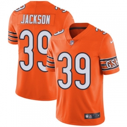 Youth Nike Bears #39 Eddie Jackson Orange Stitched NFL Limited Rush Jersey