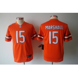 Youth Nike Chicago Bears #15 Marshall Orange Color Limited Jerseys