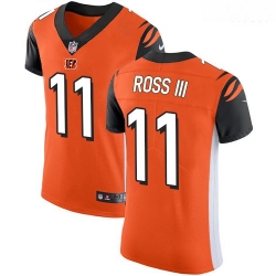 Bengals 11 John Ross III Orange Alternate Men Stitched Football Vapor Untouchable Elite Jersey