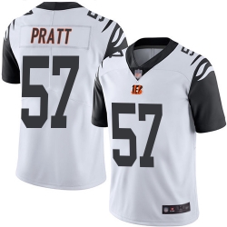 Bengals 57 Germaine Pratt White Men Stitched Football Limited Rush Jersey