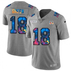 Cincinnati Bengals 18 A J  Green Men Nike Multi Color 2020 NFL Crucial Catch NFL Jersey Greyheather