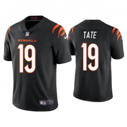 Men Cincinnati Bengals 19 Auden Tate 2021 Black Vapor Untouchable Limited Stitched Jersey