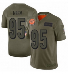 Men Cincinnati Bengals 95 Renell Wren Limited Camo 2019 Salute to Service Football Jersey