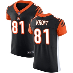 Men Nike Bengals #81 Tyler Kroft Black Team Color Stitched NFL Vapor Untouchable Elite Jersey