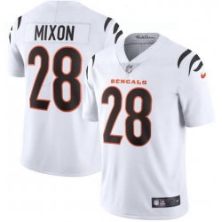 Men Nike Cincinnati Bengals 28 Joe Mixon White Vapor Limited Jersey