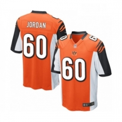 Mens Cincinnati Bengals 60 Michael Jordan Game Orange Alternate Football Jersey