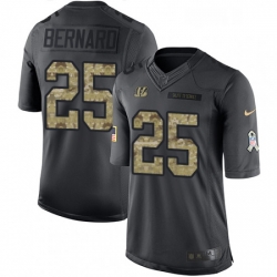 Mens Nike Cincinnati Bengals 25 Giovani Bernard Limited Black 2016 Salute to Service NFL Jersey