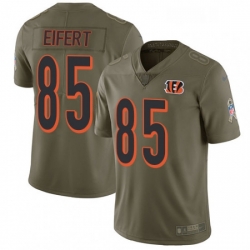 Mens Nike Cincinnati Bengals 85 Tyler Eifert Limited Olive 2017 Salute to Service NFL Jersey