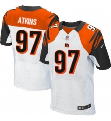 Mens Nike Cincinnati Bengals 97 Geno Atkins Elite White NFL Jersey