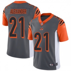 Nike Bengals 21 Mackensie Alexander Silver Men Stitched NFL Limited Inverted Legend Jersey