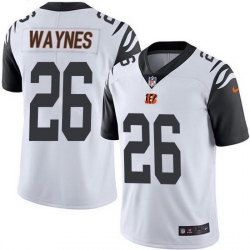 Nike Bengals 26 Trae Waynes White Men Stitched NFL Limited Rush Jersey