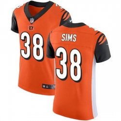 Nike Bengals 38 LeShaun Sims Orange Alternate Men Stitched NFL New Elite Jersey