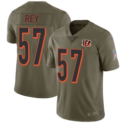 Nike Bengals #57 Vincent Rey Olive Mens Stitched NFL Limited 2017 Salute To Service Jersey