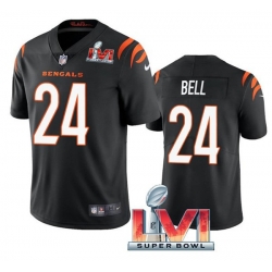 Nike Cincinati Bengals 24 Vonn Bell Black 2022 Super Bowl LVI Vapor Limited Jersey