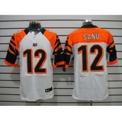 Nike Cincinnati Bengals 12 Mohamed Sanu white Elite NFL Jersey