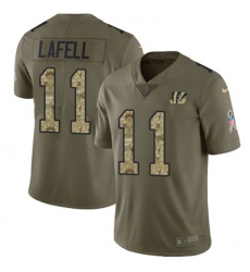 Youth Nike Bengals #11 Brandon LaFell Olive Camo Stitched NFL Limited 2017 Salute to Service Jersey