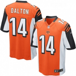 Youth Nike Cincinnati Bengals 14 Andy Dalton Game Orange Alternate NFL Jersey