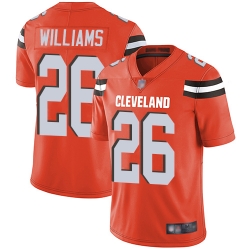 Browns 26 Greedy Williams Orange Alternate Men Stitched Football Vapor Untouchable Limited Jersey