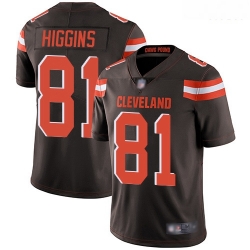 Browns 81 Rashard Higgins Brown Team Color Men Stitched Football Vapor Untouchable Limited Jersey