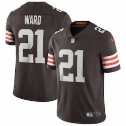 Cleveland Browns 21 Denzel Ward Men Nike Brown 2020 Vapor Limited Jersey