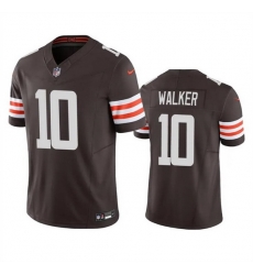 Men Cleveland Browns 10 P J  Walker Brown 2023 F U S E  Vapor Untouchable Limited Stitched Jersey