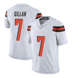 Men Cleveland Browns 7 Jamie Gillan White Limited Vapor Untouchable Nike Jersey