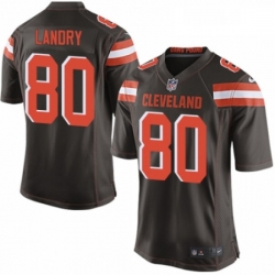 Mens Nike Cleveland Browns 80 Jarvis Landry Game Brown Team Color NFL Jersey