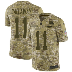 Nike Browns #11 Antonio Callaway Camo Men Stitched NFL Limited 2018 Salute To Service Jersey