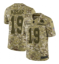 Nike Browns #19 Bernie Kosar Camo Mens Stitched NFL Limited 2018 Salute To Service Jersey