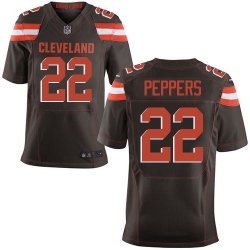 Nike Browns #22 Jabrill Peppers Brown Team Color Mens Stitched NFL New Elite Jersey