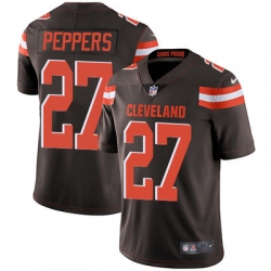 Nike Browns #27 Jabrill Peppers Brown Team Color Mens Stitched NFL Vapor Untouchable Limited Jersey