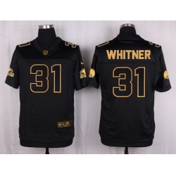 Nike Browns #31 Donte Whitner Black Mens Stitched NFL Elite Pro Line Gold Collection Jersey