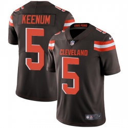 Nike Browns 5 Case Keenum Brown Team Color Men Stitched NFL Vapor Untouchable Limited Jersey