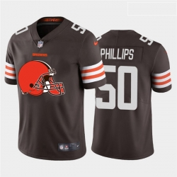 Nike Browns 50 Jacob Phillips Brown Team Big Logo Vapor Untouchable Limited Jersey