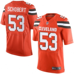 Nike Browns #53 Joe Schobert Orange Alternate Mens Stitched NFL New Elite Jersey