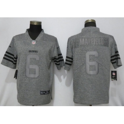 Nike Browns 6 Baker Mayfield Gray Gridiron Gray Vapor Untouchable Limited Jersey